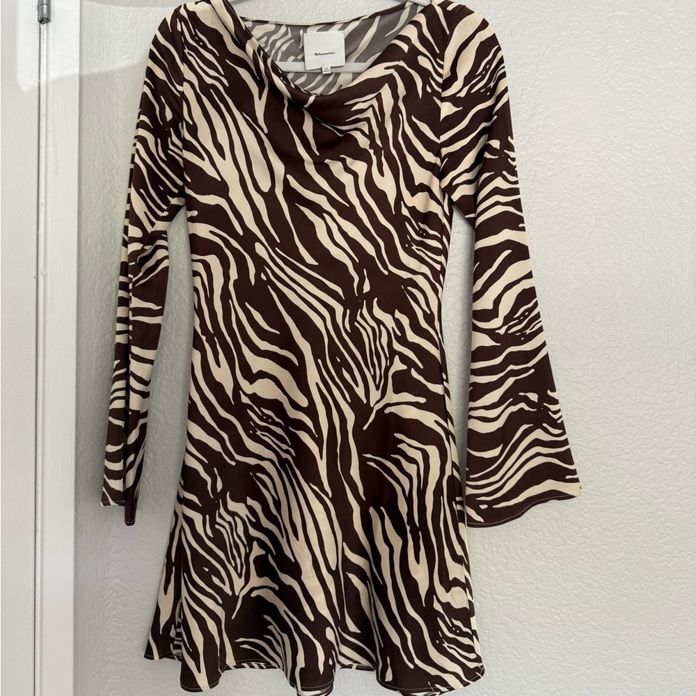 Reformation Pike Satin Mini Dress